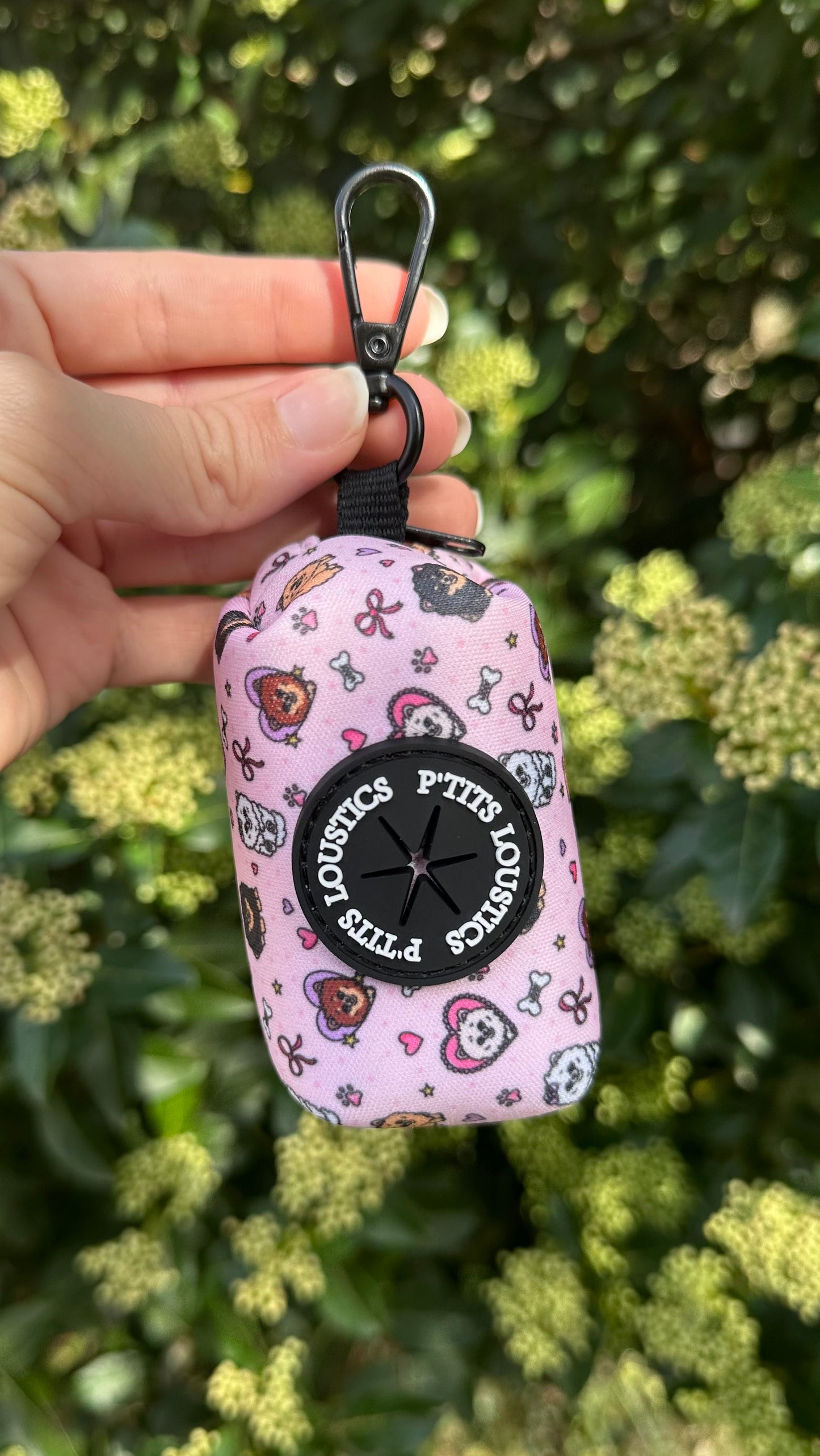 Porte sac à caca - Pomeranian rose