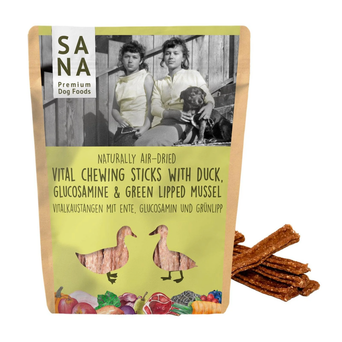 🦆 Sticks dentaires naturels – Canard, glucosamine & moules vertes